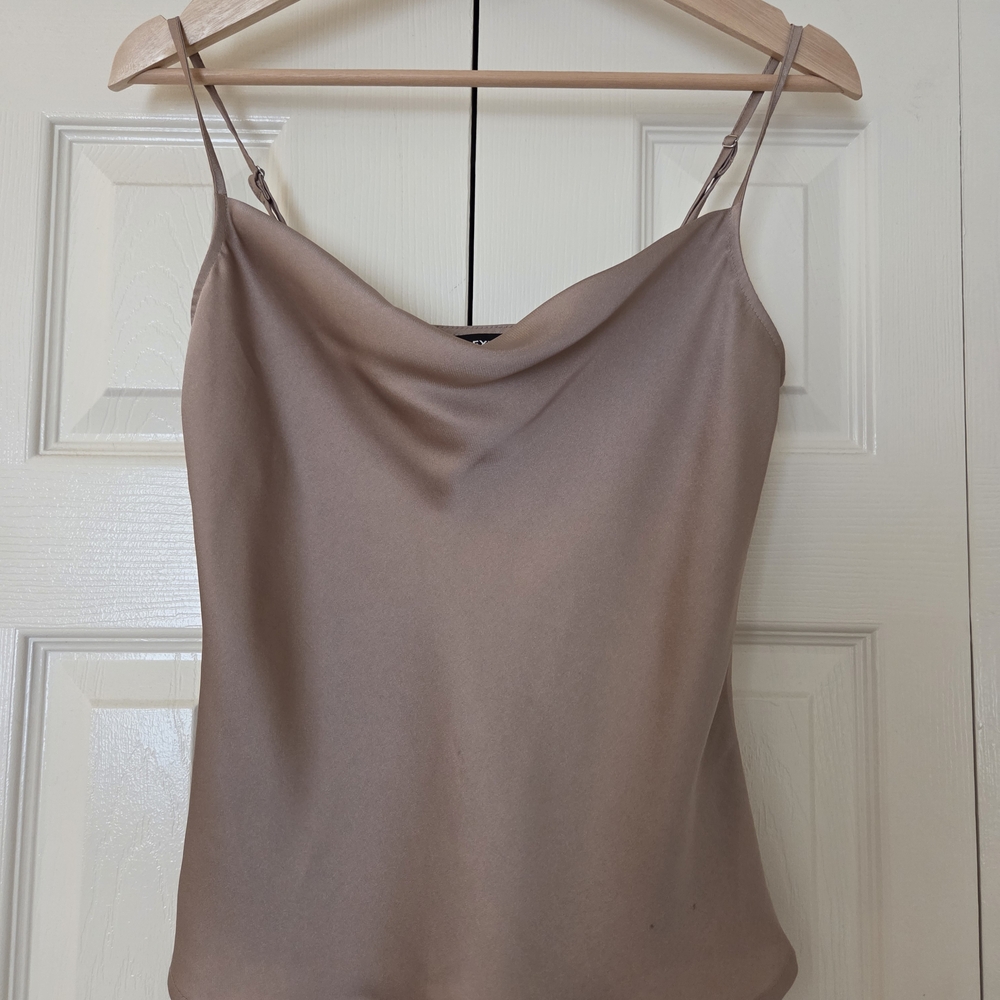 Express Tan Sleeveless Fitted Camisole Top